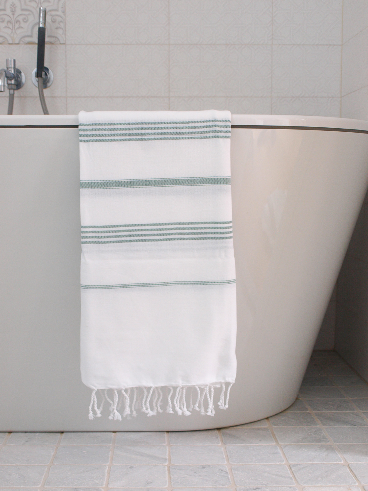 hammam towel white/grey-green